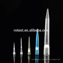 embout de pipette jetable 10ul avec filtre